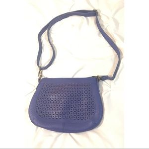 Royal Blue Purse w/ Coral Perforated Details 👜
